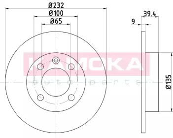 KAMOKA 103146 -  Тормозной диск