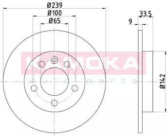 KAMOKA 103147 -  Тормозной диск