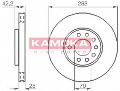 KAMOKA 1031620 -  Тормозной диск