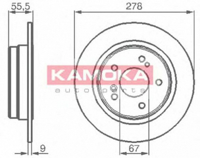KAMOKA 1031638 -  Тормозной диск