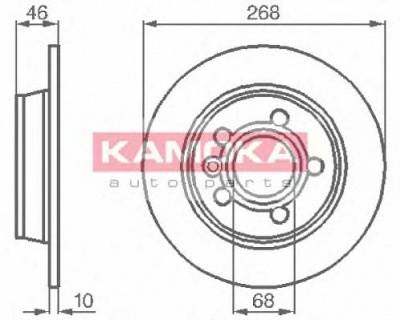 KAMOKA 1031694 -  Тормозной диск