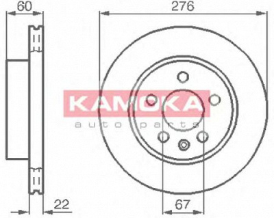 KAMOKA 1031720 -  Тормозной диск