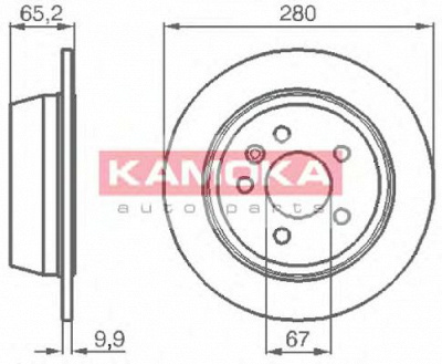 KAMOKA 1031722 -  Тормозной диск