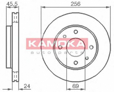 KAMOKA 1031770 -  Тормозной диск