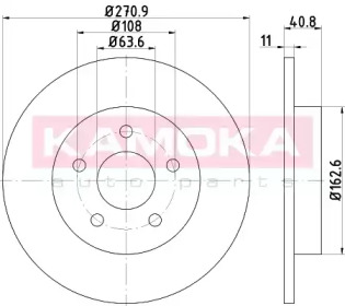 KAMOKA 103183 -  Тормозной диск