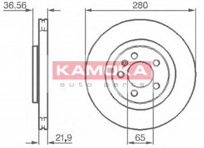 KAMOKA 1031856 -  Тормозной диск