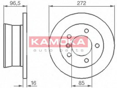 KAMOKA 1031864 -  Тормозной диск