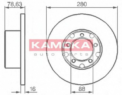 KAMOKA 103190 -  Тормозной диск