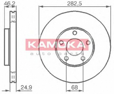 KAMOKA 1032028 -  Тормозной диск