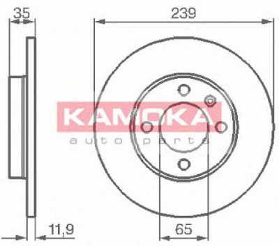KAMOKA 103206 -  Тормозной диск