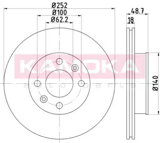 KAMOKA 103207 -  Тормозной диск