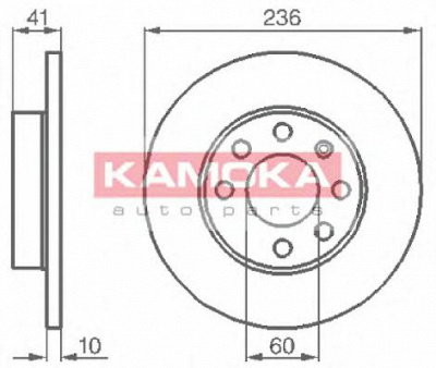 KAMOKA 103208 -  Тормозной диск