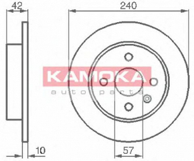 KAMOKA 1032086 -  Тормозной диск