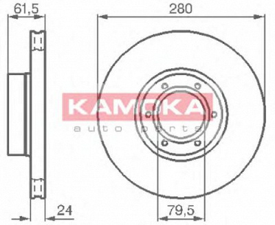 KAMOKA 1032134 -  Тормозной диск