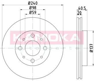 KAMOKA 103215 -  Тормозной диск