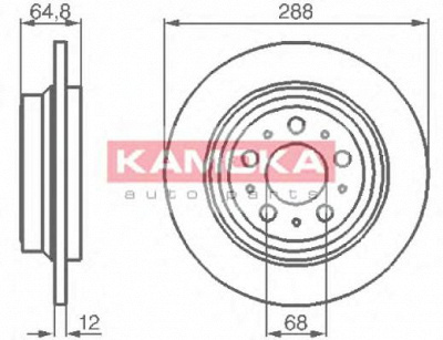 KAMOKA 1032158 -  Тормозной диск