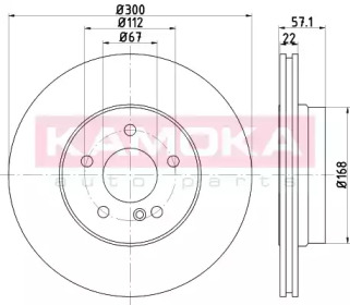 KAMOKA 103218 -  Тормозной диск