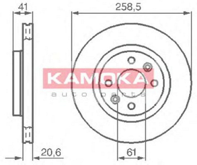KAMOKA 1032192 -  Тормозной диск