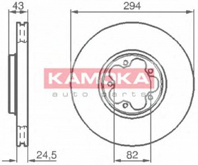 KAMOKA 1032224 -  Тормозной диск