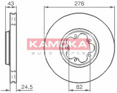 KAMOKA 1032226 -  Тормозной диск
