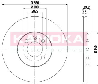 KAMOKA 103224 -  Тормозной диск