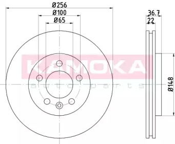 KAMOKA 103225 -  Тормозной диск