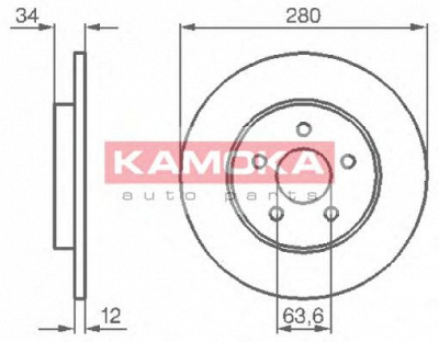 KAMOKA 1032252 -  Тормозной диск