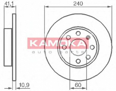 KAMOKA 1032258 -  Тормозной диск
