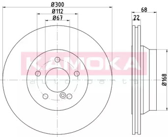 KAMOKA 103226 -  Тормозной диск