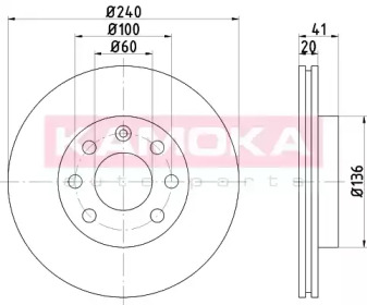 KAMOKA 1032260 -  Тормозной диск