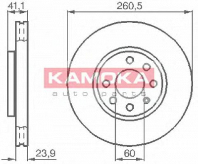 KAMOKA 1032262 -  Тормозной диск