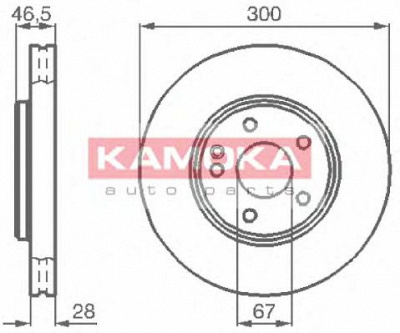 KAMOKA 1032272 -  Тормозной диск