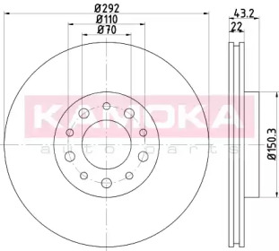 KAMOKA 103229 -  Тормозной диск