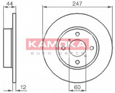 KAMOKA 1032296 -  Тормозной диск