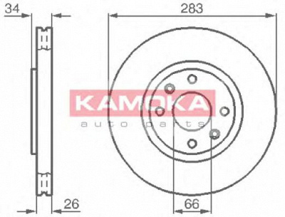 KAMOKA 1032304 -  Тормозной диск