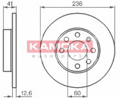KAMOKA 103232 -  Тормозной диск