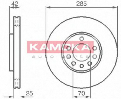 KAMOKA 1032382 -  Тормозной диск