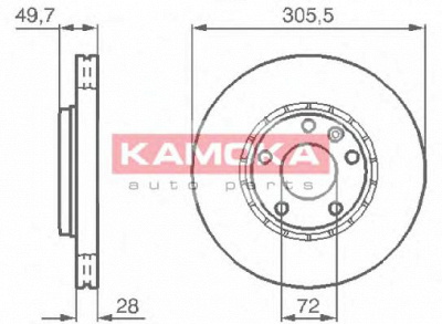 KAMOKA 1032408 -  Тормозной диск