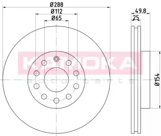KAMOKA 1032436 -  Тормозной диск