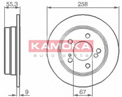 KAMOKA 103244 -  Тормозной диск