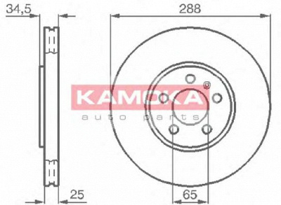 KAMOKA 1032442 -  Тормозной диск