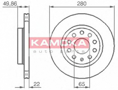 KAMOKA 1032446 -  Тормозной диск