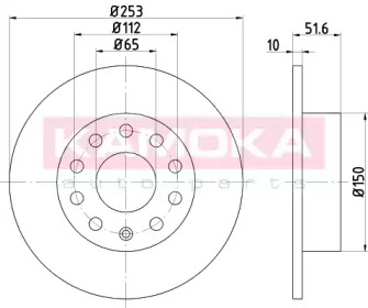 KAMOKA 1032448 -  Тормозной диск