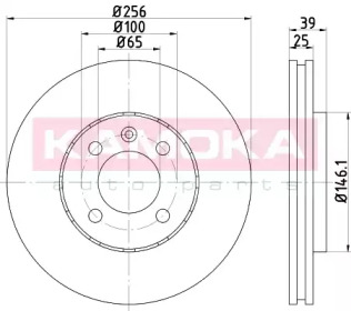KAMOKA 103252 -  Тормозной диск