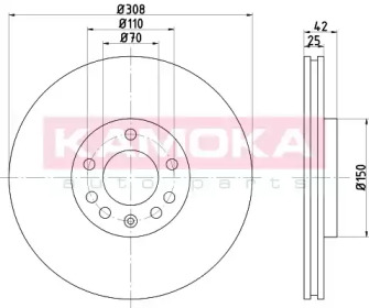 KAMOKA 103253 -  Тормозной диск