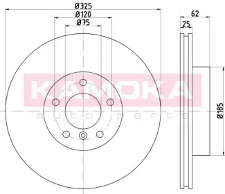KAMOKA 1032542 -  Тормозной диск