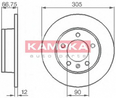 KAMOKA 1032544 -  Тормозной диск