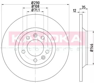 KAMOKA 1032550 -  Тормозной диск