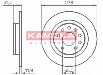 KAMOKA 1032576 -  Тормозной диск