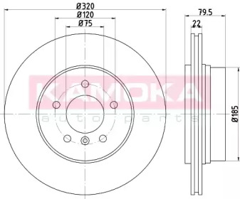 KAMOKA 1032594 -  Тормозной диск